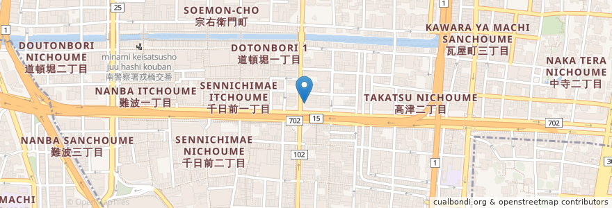 Mapa de ubicacion de サイゼリヤ en Japan, Präfektur Osaka, 大阪市, 中央区.