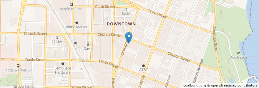 Mapa de ubicacion de JT's Bar & Grill en United States, Illinois, Evanston.