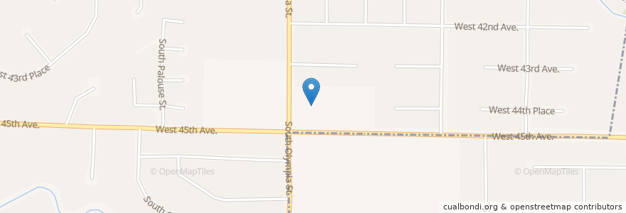 Mapa de ubicacion de LDS Olympia Building en 미국, 워싱턴, Benton County, Tri-Cities, Kennewick.