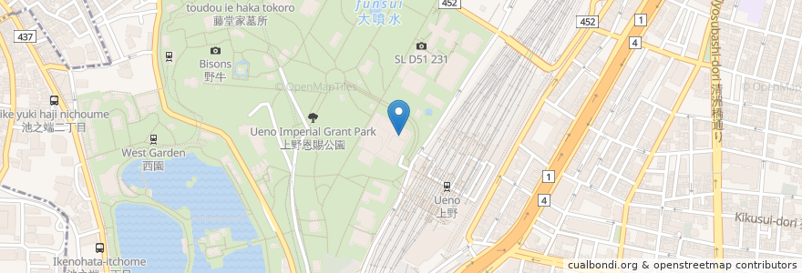 Mapa de ubicacion de Forestier en 日本, 东京都/東京都, 台東区.