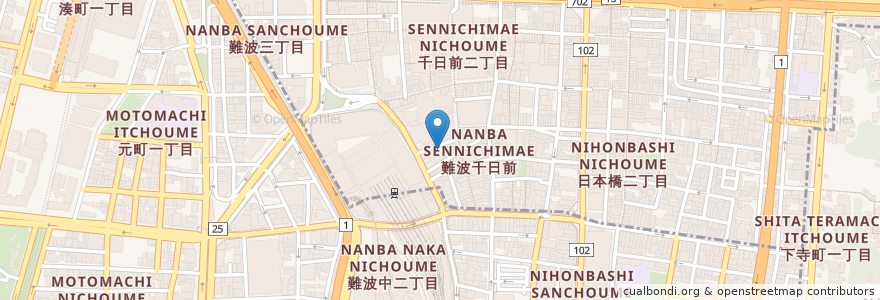 Mapa de ubicacion de しゃぶ亭 en 日本, 大阪府, 大阪市.