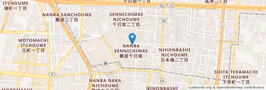 Mapa de ubicacion de 洋食屋カトリーナ en Japão, 大阪府, 大阪市.