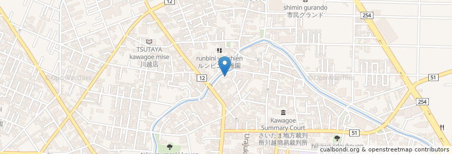 Mapa de ubicacion de 新羅ガーデン en 日本, 埼玉县, 川越市.