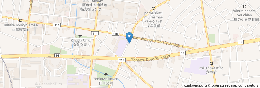 Mapa de ubicacion de リパーク三鷹市新川３丁目 en Japan, 東京都, 三鷹市.