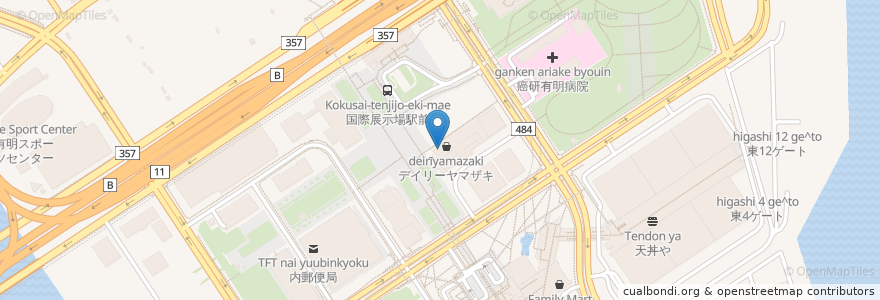 Mapa de ubicacion de 맥도날드 en 일본, 도쿄도, 江東区.
