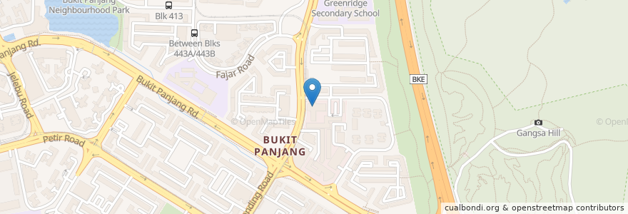 Mapa de ubicacion de Holland-Bukit Panjang Town Council (Bangkit Office) en 新加坡, 西北区.