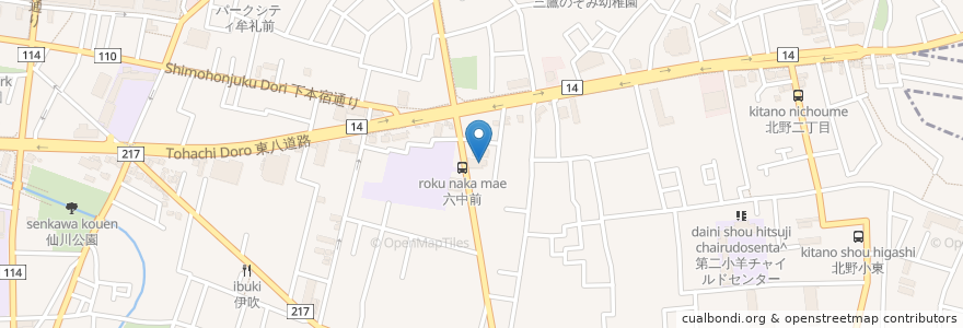 Mapa de ubicacion de しゃぶしゃぶどん亭 en Япония, Токио, Митака.