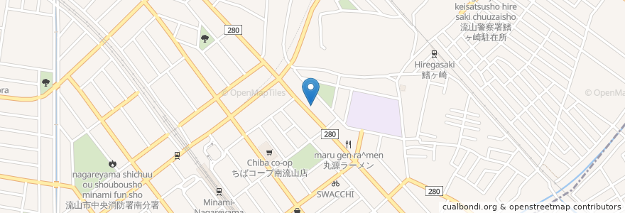 Mapa de ubicacion de みちる屋 en Japon, Préfecture De Chiba, 流山市.