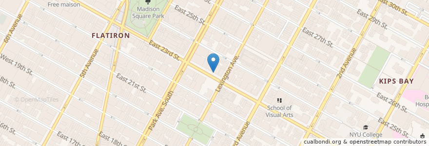 Mapa de ubicacion de Frank's Pizza en États-Unis D'Amérique, New York, New York, New York County, Manhattan, Manhattan Community Board 5.