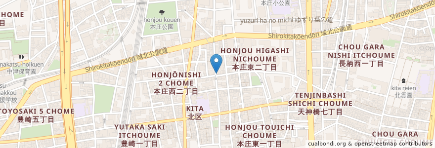Mapa de ubicacion de とんかつ割烹 en ژاپن, 大阪府, 大阪市, 北区.
