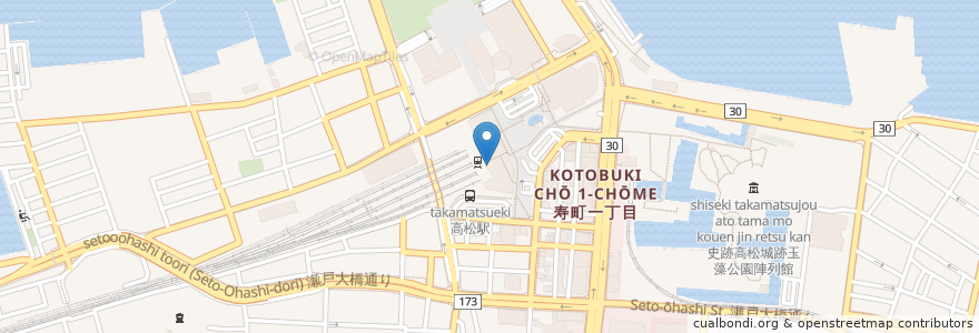 Mapa de ubicacion de Kitchen Style Rocket Café en Japón, Prefectura De Kagawa, Takamatsu.