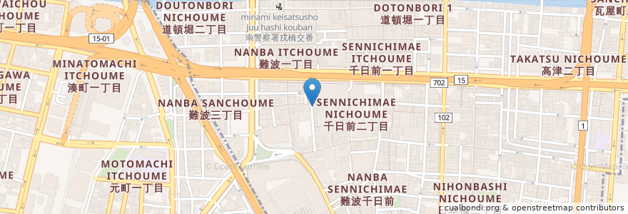 Mapa de ubicacion de 赤垣屋 en Japão, 大阪府, 大阪市.