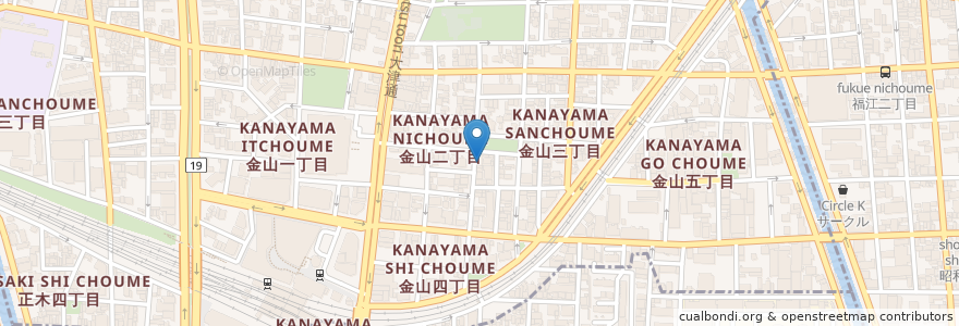Mapa de ubicacion de rajakivi en Japonya, 愛知県, 名古屋市, 中区.