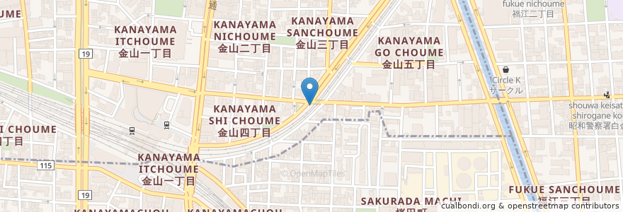 Mapa de ubicacion de 世界の山ちゃん en Japonya, 愛知県, 名古屋市.