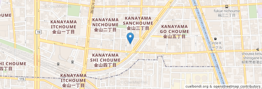 Mapa de ubicacion de ひまか島食堂 銀河 en Japan, Aichi Prefecture, Nagoya, Naka Ward.