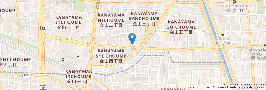 Mapa de ubicacion de とりとり亭 en 日本, 愛知県, 名古屋市, 中区.