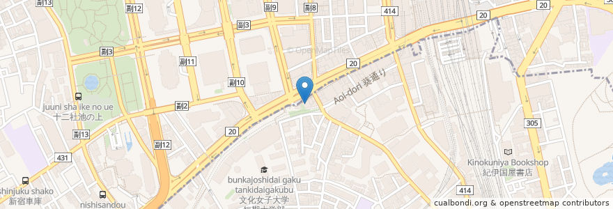 Mapa de ubicacion de 三晃証券 en Japan, Tokio, 新宿区, 渋谷区.