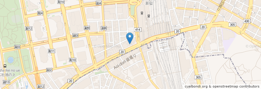 Mapa de ubicacion de はなまるうどん en Japonya, 東京都, 新宿区.