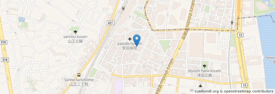 Mapa de ubicacion de 大森少年センター en Japan, Tokio, 大田区.