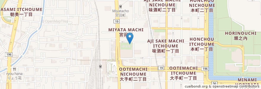 Mapa de ubicacion de 伊予の湯治場;喜助の湯（立駐のみ） en اليابان, 愛媛県, 松山市.