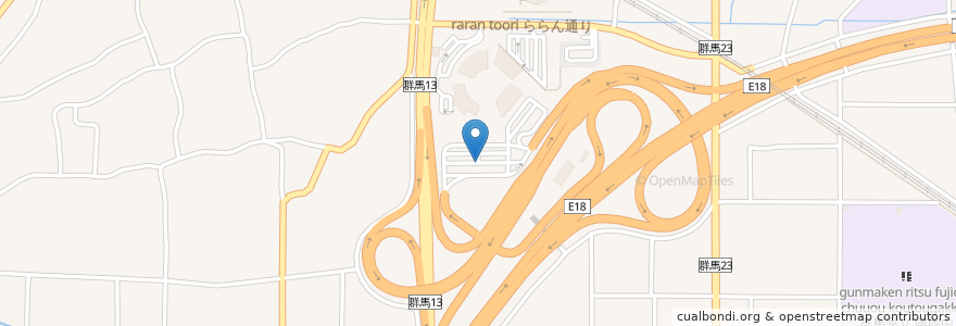 Mapa de ubicacion de 藤岡ＰＡ（上り） en Япония, Гумма, 藤岡市.