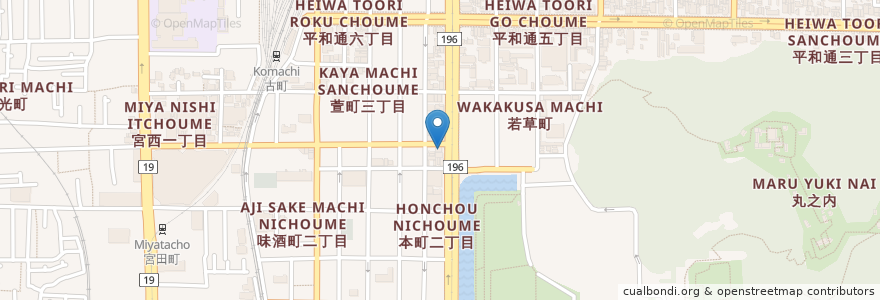 Mapa de ubicacion de じゃんぼ総本店 en Japonya, 愛媛県, 松山市.