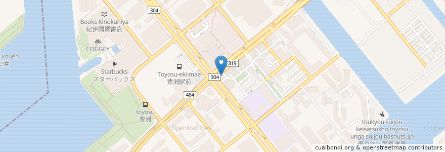 Mapa de ubicacion de 吉野家 en اليابان, 東京都, 江東区.