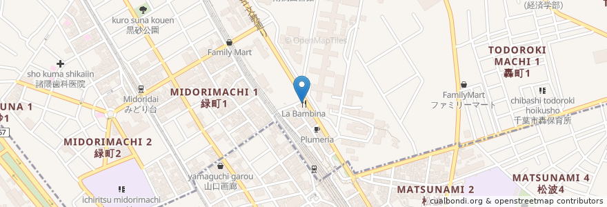 Mapa de ubicacion de La Bambina en 일본, 지바현, 千葉市, 稲毛区.