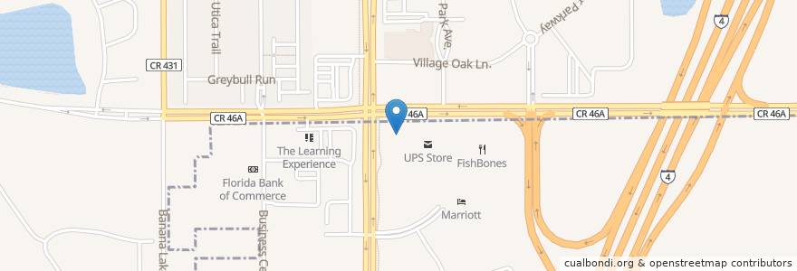 Mapa de ubicacion de Applebee's Neighborhood Grill & Bar en Stati Uniti D'America, Florida, Seminole County.