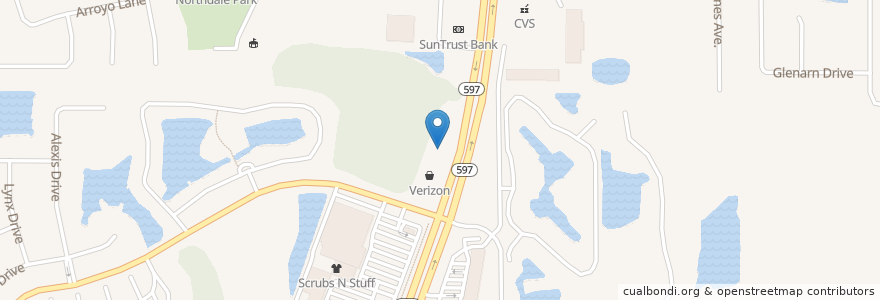 Mapa de ubicacion de Sonny's en United States, Florida, Hillsborough County.