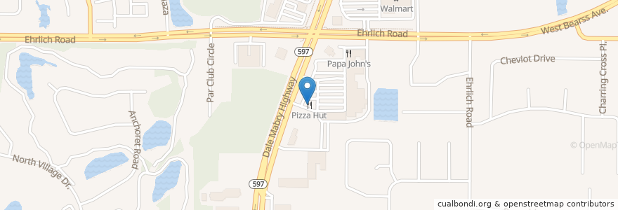 Mapa de ubicacion de Bank OZK en Amerika Syarikat, Florida, Hillsborough County.