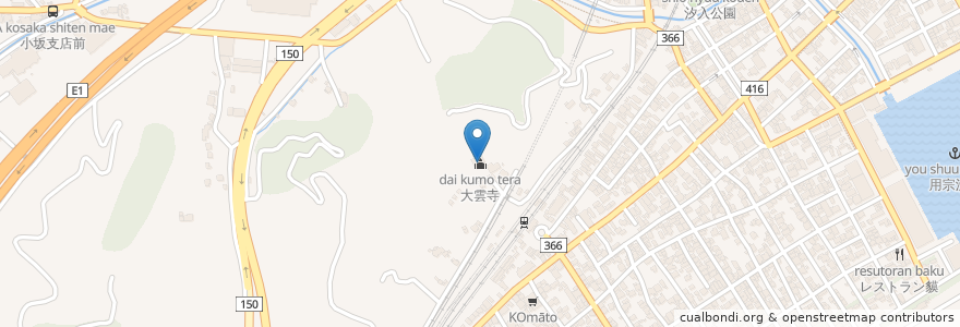 Mapa de ubicacion de 大雲寺 en Japan, Präfektur Shizuoka, 静岡市, 駿河区.