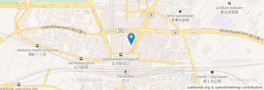 Mapa de ubicacion de ダイレックス en ژاپن, 東京都, 立川市.