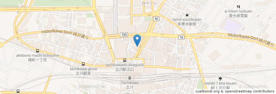 Mapa de ubicacion de PRONTO en Giappone, Tokyo, 立川市.