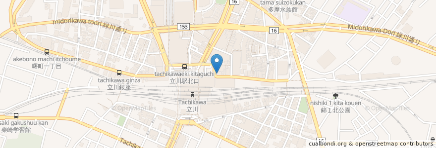 Mapa de ubicacion de エクセルシオール カフェ en Japon, Tokyo, 立川市.
