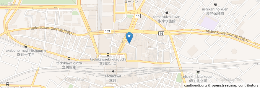 Mapa de ubicacion de Cafe VELOCE en Japão, Tóquio, 立川市.