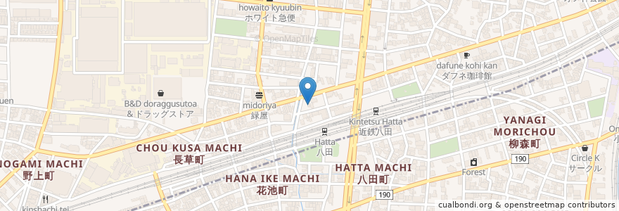 Mapa de ubicacion de 八田神明社 en Japan, Aichi Prefecture, Nagoya, Nakamura Ward.