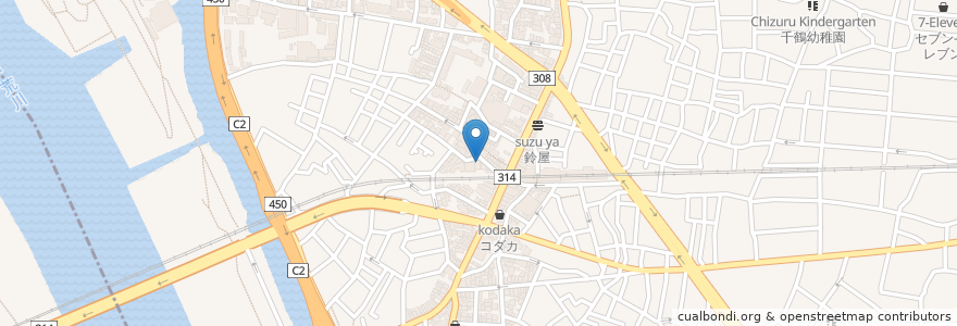 Mapa de ubicacion de 愛心整骨院 en Japón, Tokio, Katsushika.