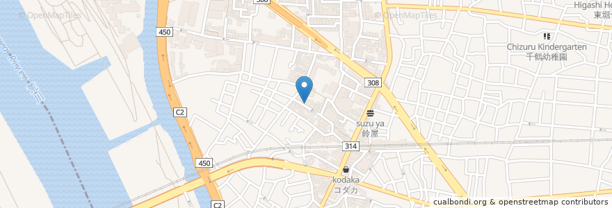 Mapa de ubicacion de 洋風居酒屋め組 en Japonya, 東京都, 葛飾区.