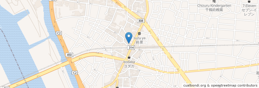 Mapa de ubicacion de 焼鳥よつは en Япония, Токио, Кацусика.