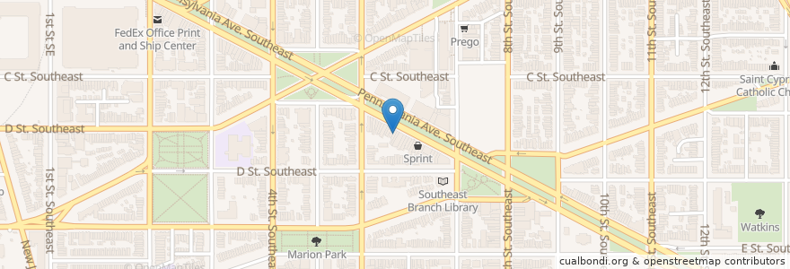 Mapa de ubicacion de Pound The Hill en United States, Washington, D.C., Washington.