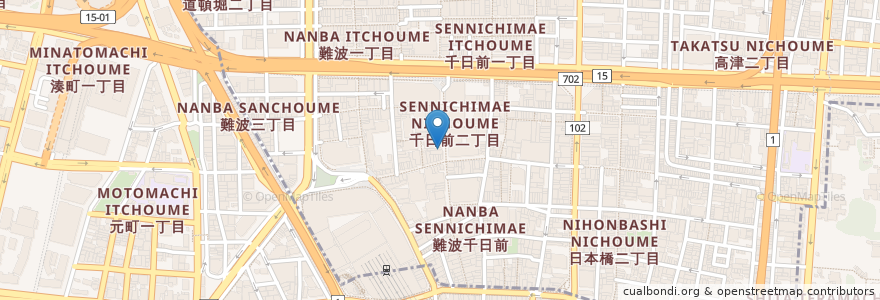 Mapa de ubicacion de 鶴橋風月 en Japan, 大阪府, Osaka.