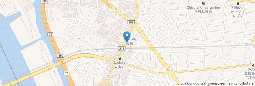 Mapa de ubicacion de こばやし歯科 en اليابان, 東京都, 葛飾区.