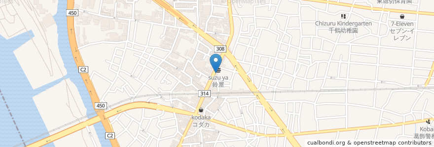 Mapa de ubicacion de タカノ en ژاپن, 東京都, 葛飾区.