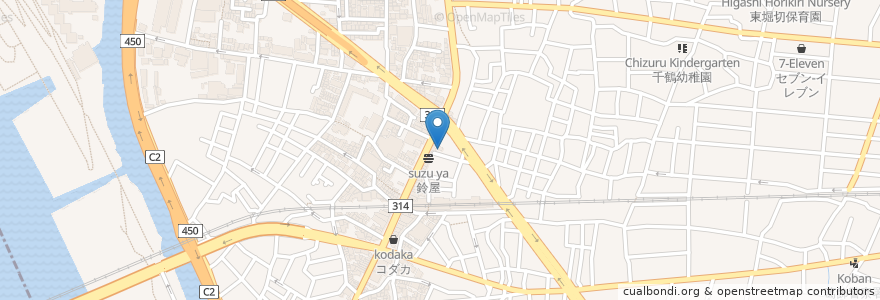 Mapa de ubicacion de ライズ個別学院 en Japan, Tokyo, Katsushika.