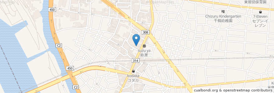 Mapa de ubicacion de 十文字亭 en Japão, Tóquio, 葛飾区.