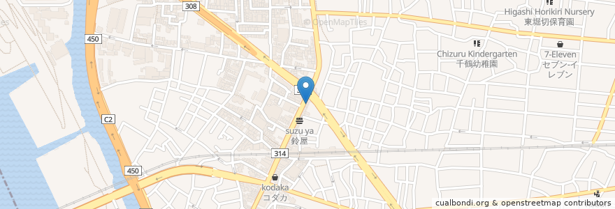 Mapa de ubicacion de 大勝軒 en Japón, Tokio, Katsushika.