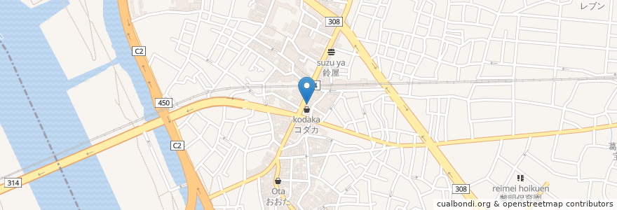 Mapa de ubicacion de もつ焼 とん将 en Jepun, 東京都, 葛飾区.