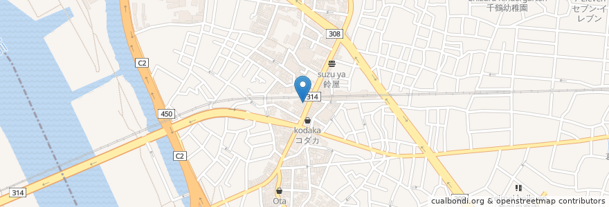 Mapa de ubicacion de やるき茶屋 en Japonya, 東京都, 葛飾区.