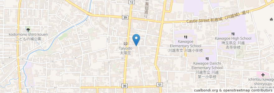 Mapa de ubicacion de とりせい en Япония, Сайтама, 川越市.